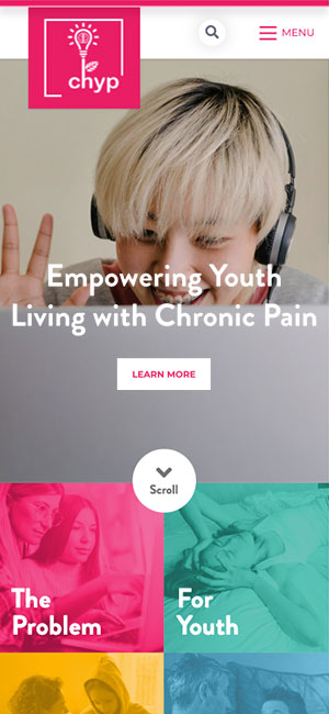 Creative Healing for Youth in Pain Website Mobile Preview